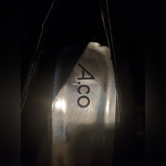 Black A.Co studded platform heels in amazing condition size 10 - Picture 3 of 6